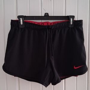 Nike Women's Black And Pink Shorts